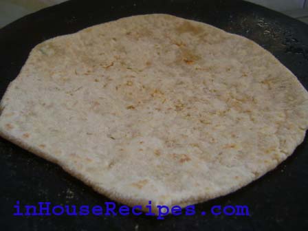 Mooli Parantha- flip once bit cooked from the bottom